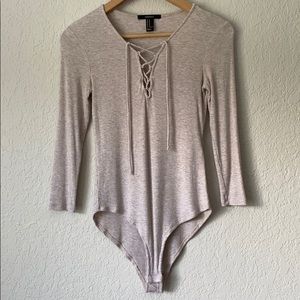 Forever 21 Beige Bodysuit | Size M